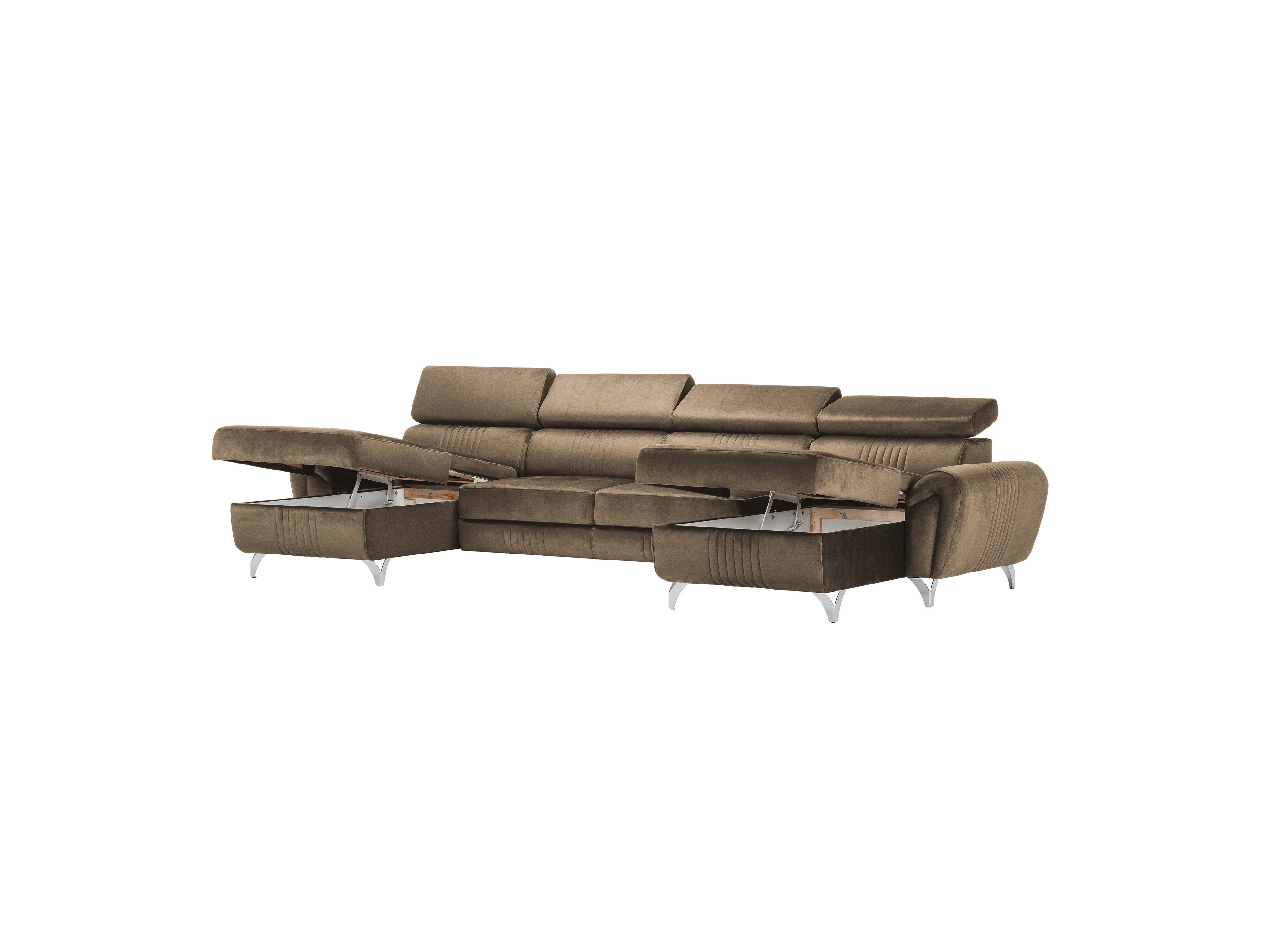 Balthazar velvet U shape sofa
