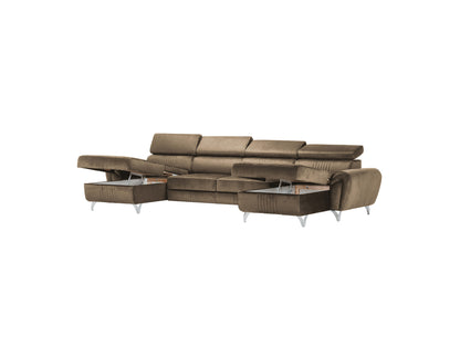 Balthazar velvet U shape sofa