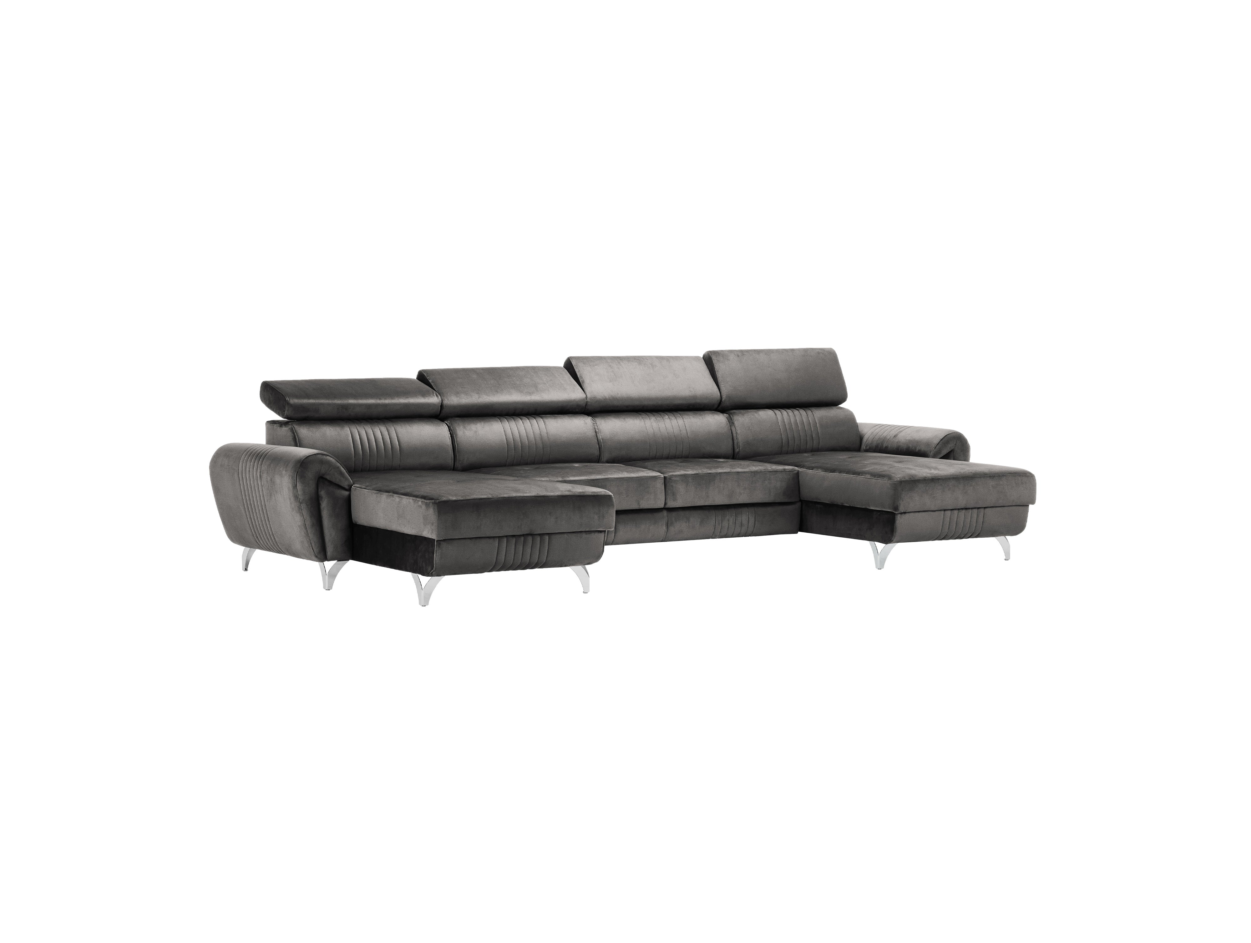 Canapea Balthazar din catifea in formă de U