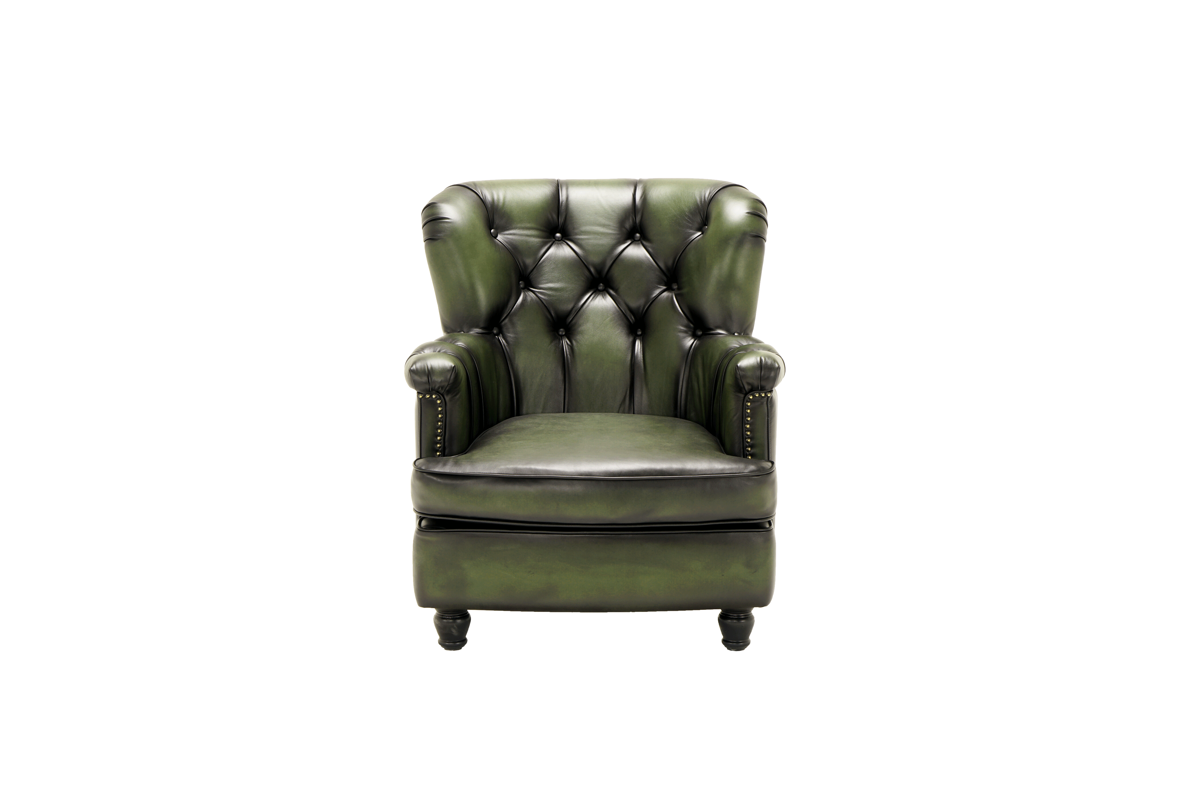 Monark Moss Vintage leather armchair