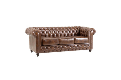 Canapea Chesterfield Fleming din piele