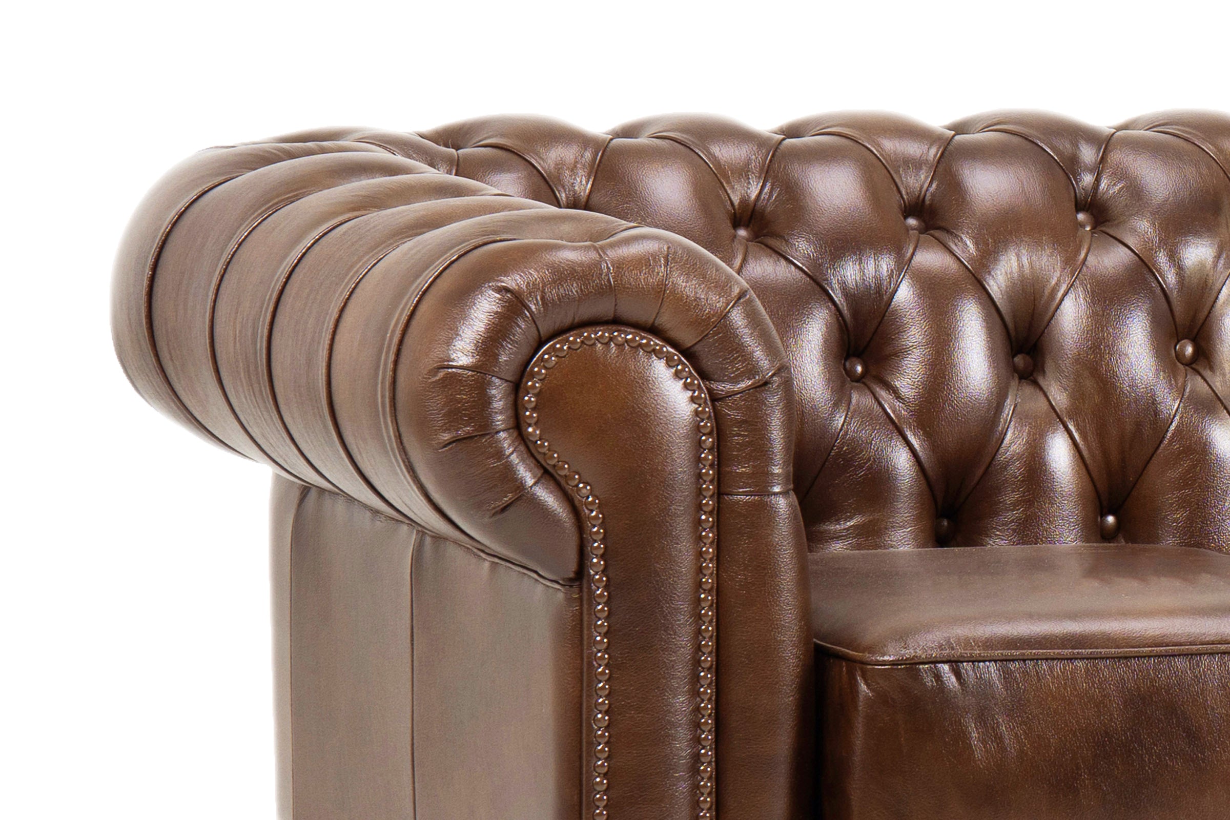 Fotoliu din piele Chesterfield Fleming