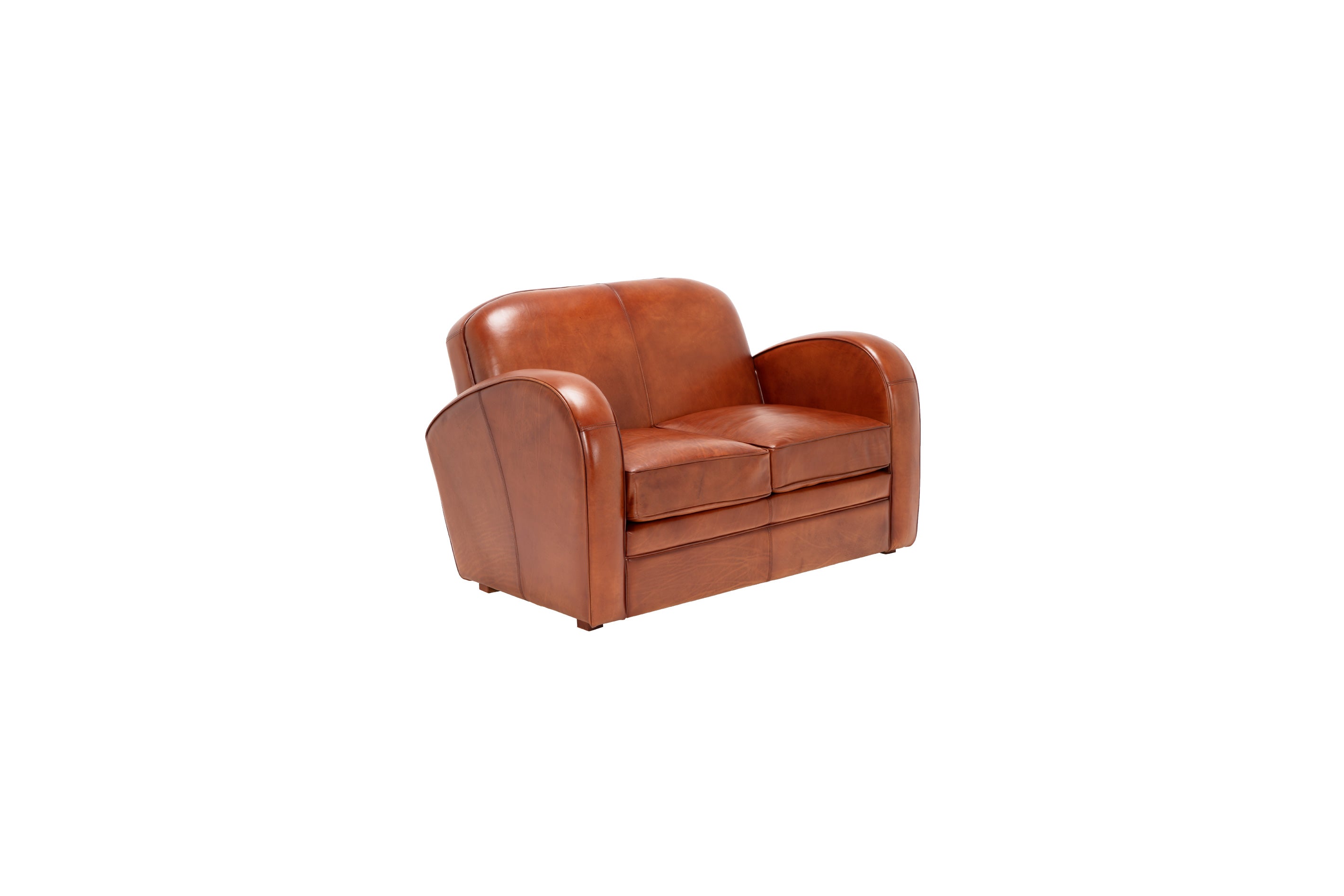 Lessing 2 seater leather sofa 130 cm