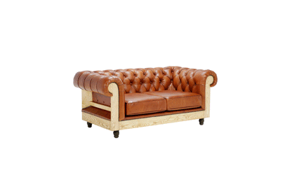 Canapea Deconstruită Austen Chesterfield din piele 180 cm