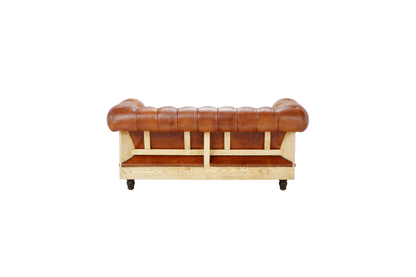 Canapea Deconstruită Austen Chesterfield din piele 180 cm