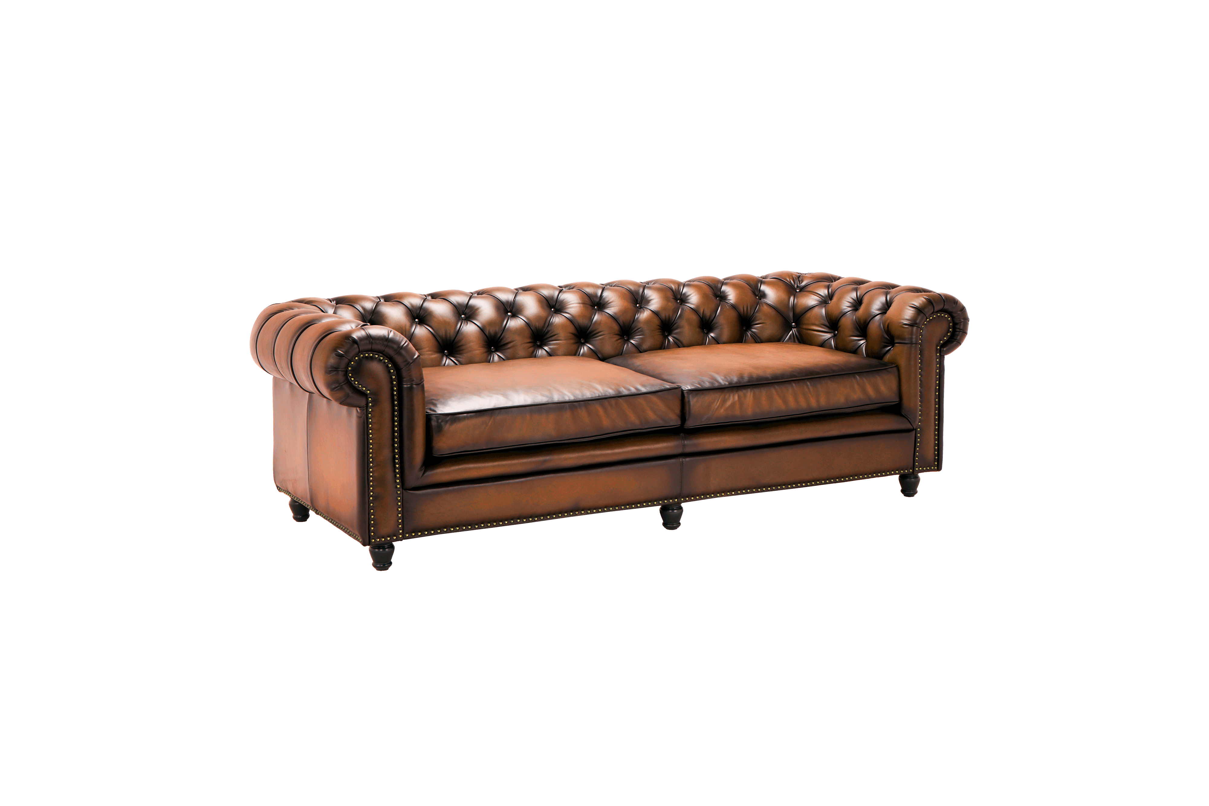 Canapea Chesterfield Austen din piele Vintage Light