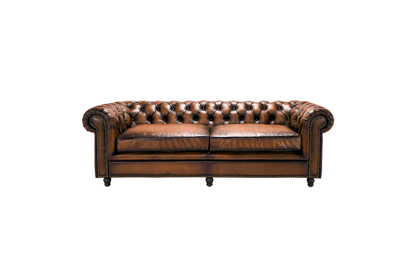 Canapea Chesterfield Austen din piele Vintage Light